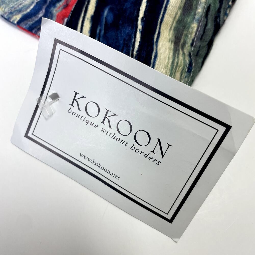 NWT Vintage Y2K KOKOON Vibrant Twist-front Top M Abstract pattern - Picture 10 of 16
